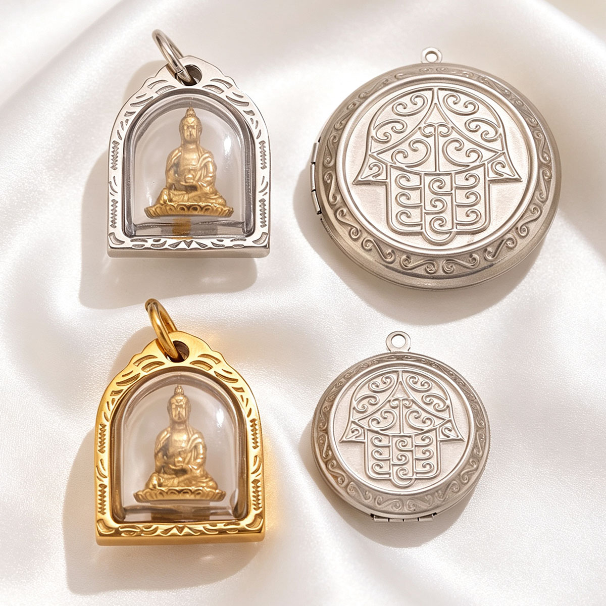 Men Accessories Locket - 1/2 piezas de dijes para marco