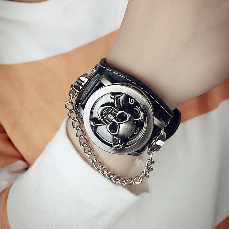 Men Accessories For Wrist - Reloj con solapa de cadena de
