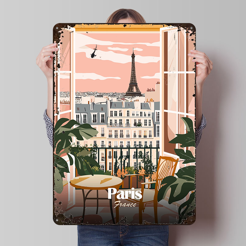 Men'S Accessories Paris - Póster de Metal con vista de