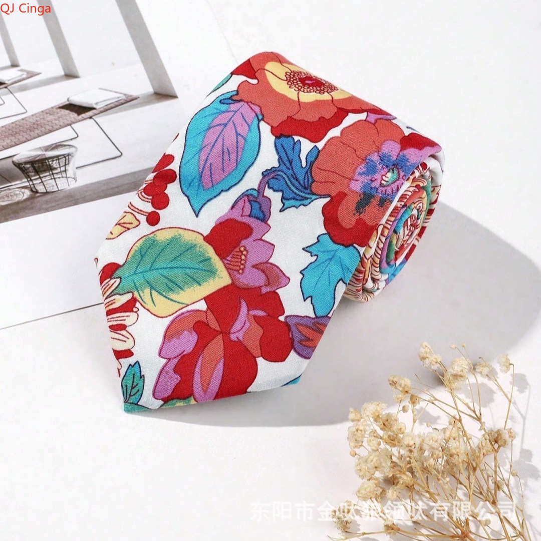 Men'S Accessories Essentials - Corbata elegante con estampado floral azul
