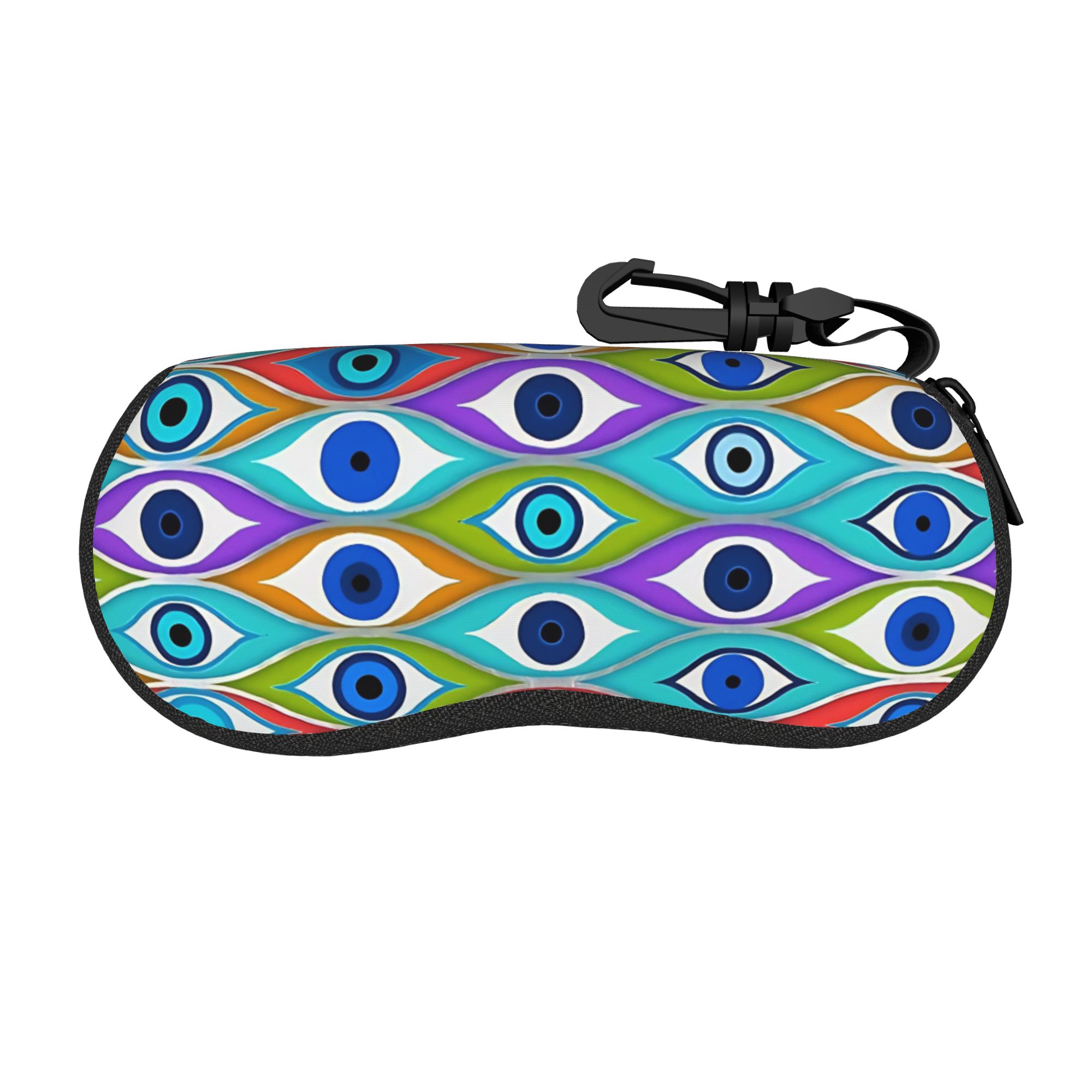 Men Accessories Evil Eye - Estuche para gafas con diseño colorido