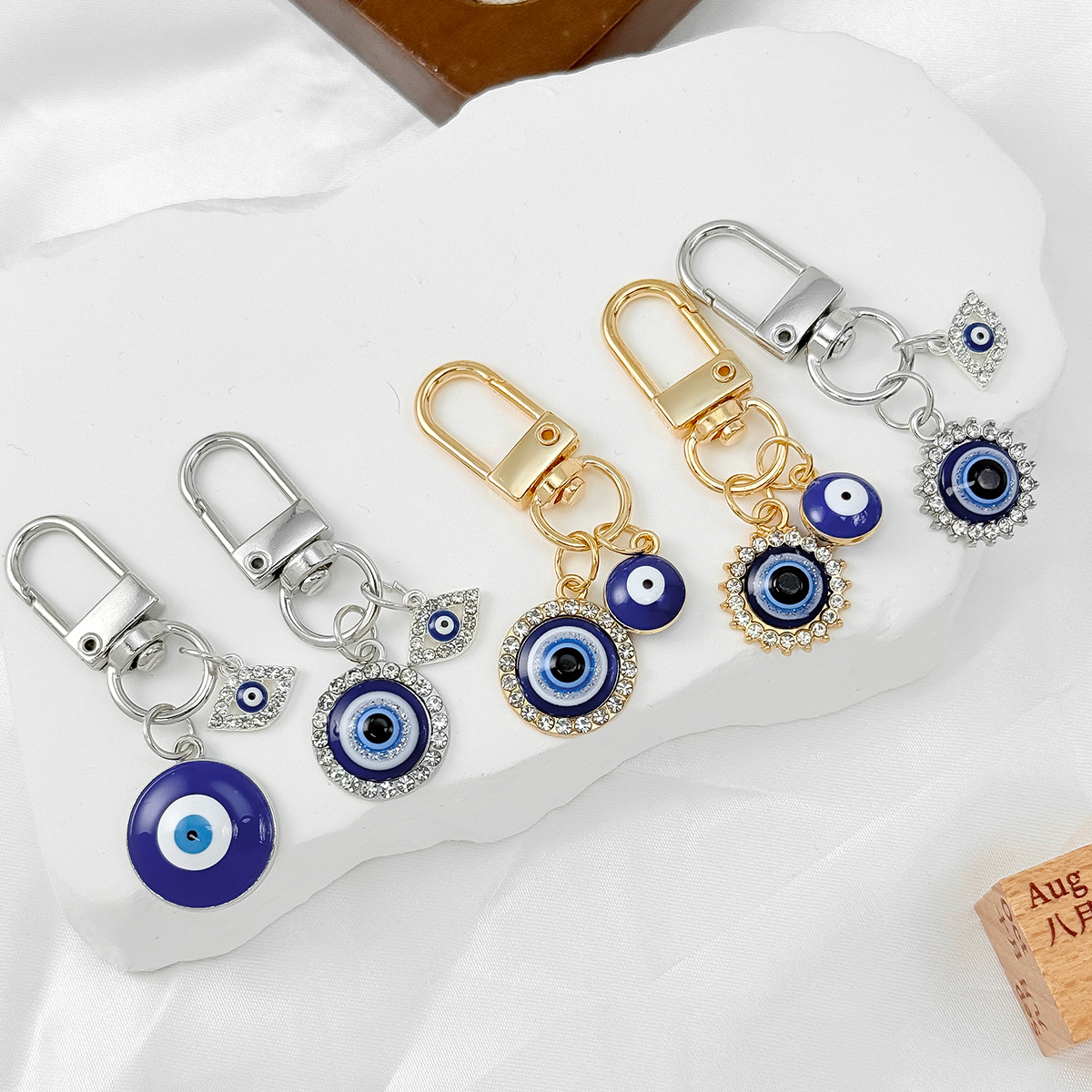 Men Accessories Evil Eye - Llavero de metal con diseño de
