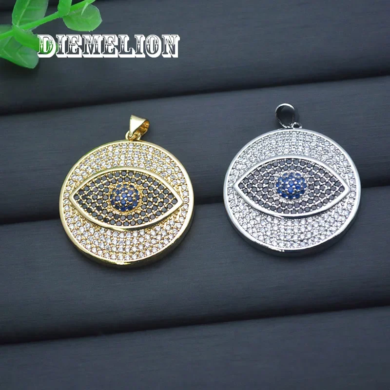 Men Accessories Evil Eye - Colgante Grande Redondo de Ojo Turco