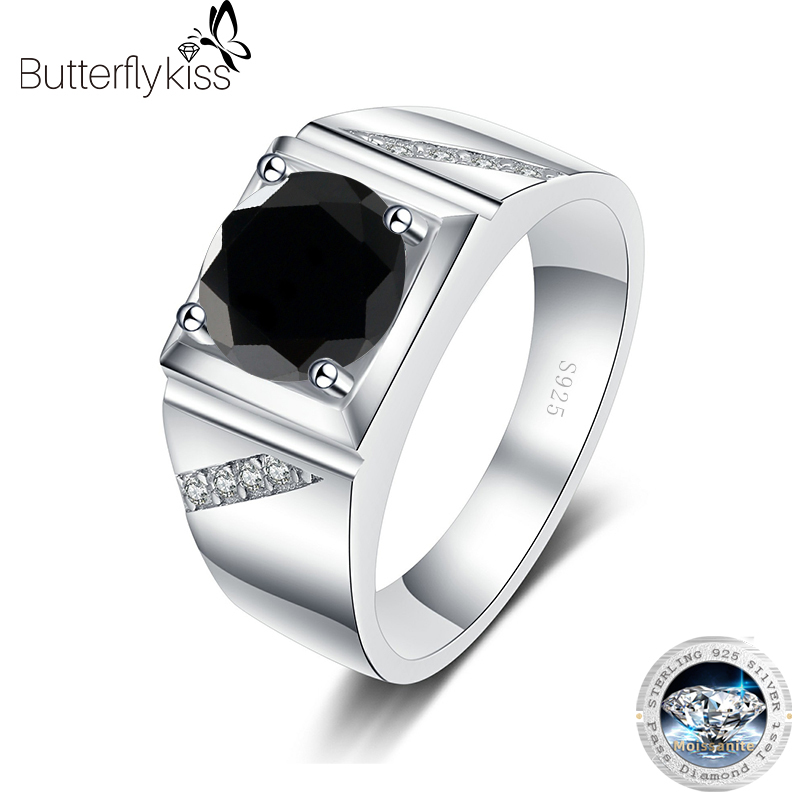 Men'S Accessories Hand Bands - Butterflykiss-anillos clásicos de moissanita de Plata