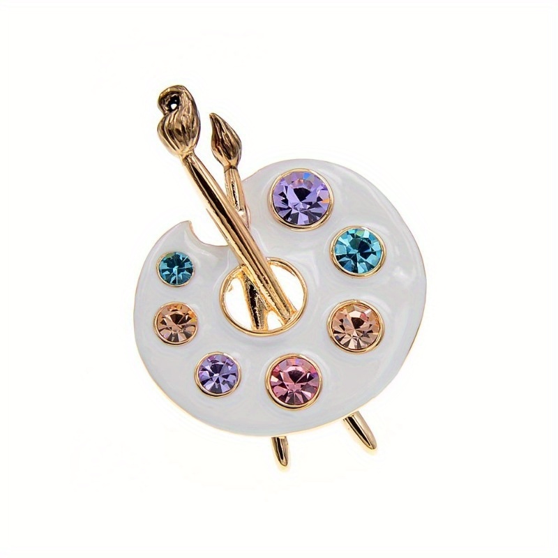 Men Accessories Drawing - Broche de paleta de dibujo, alfileres