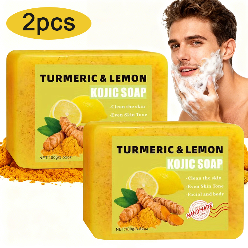 Men Accessories Combo - Jabón de ácido cítrico de cúrcuma,