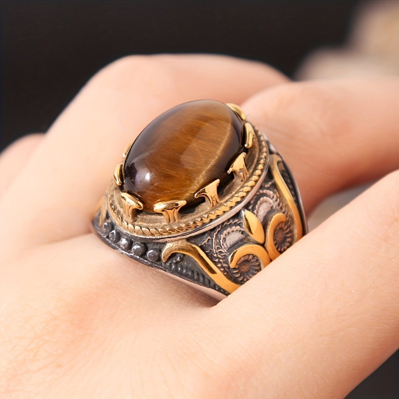 1 anillo de piedras preciosas  - Men'S Accessories Hand Bands reseña y precio