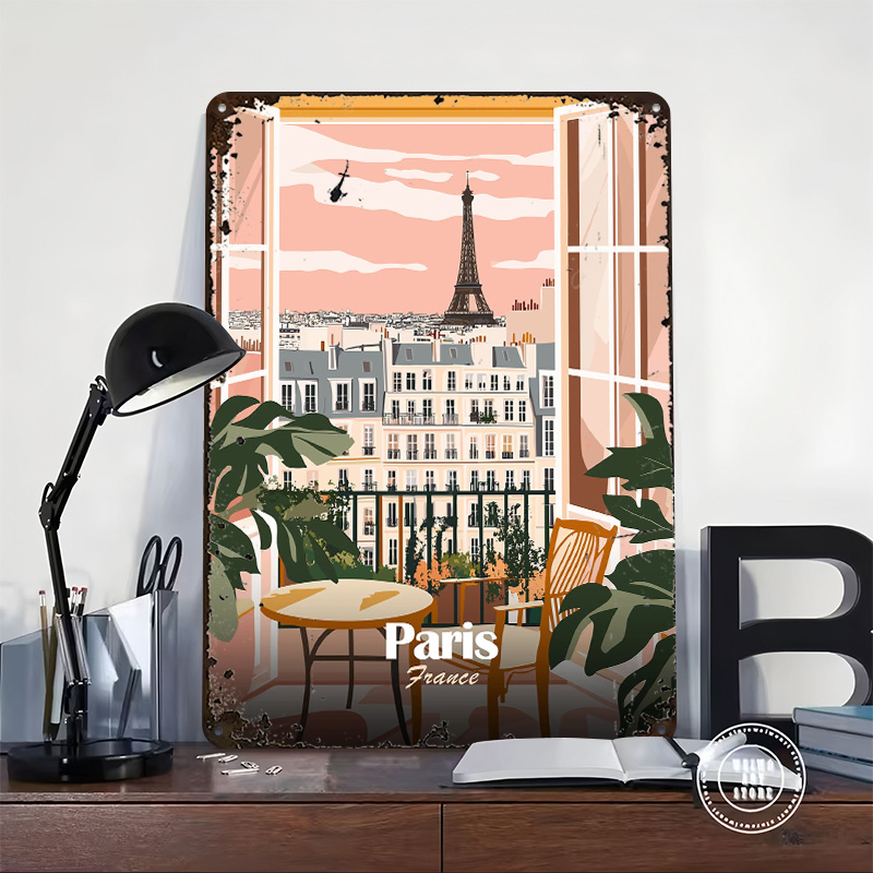 Póster de Metal con vista de b - Men'S Accessories Paris reseña y precio