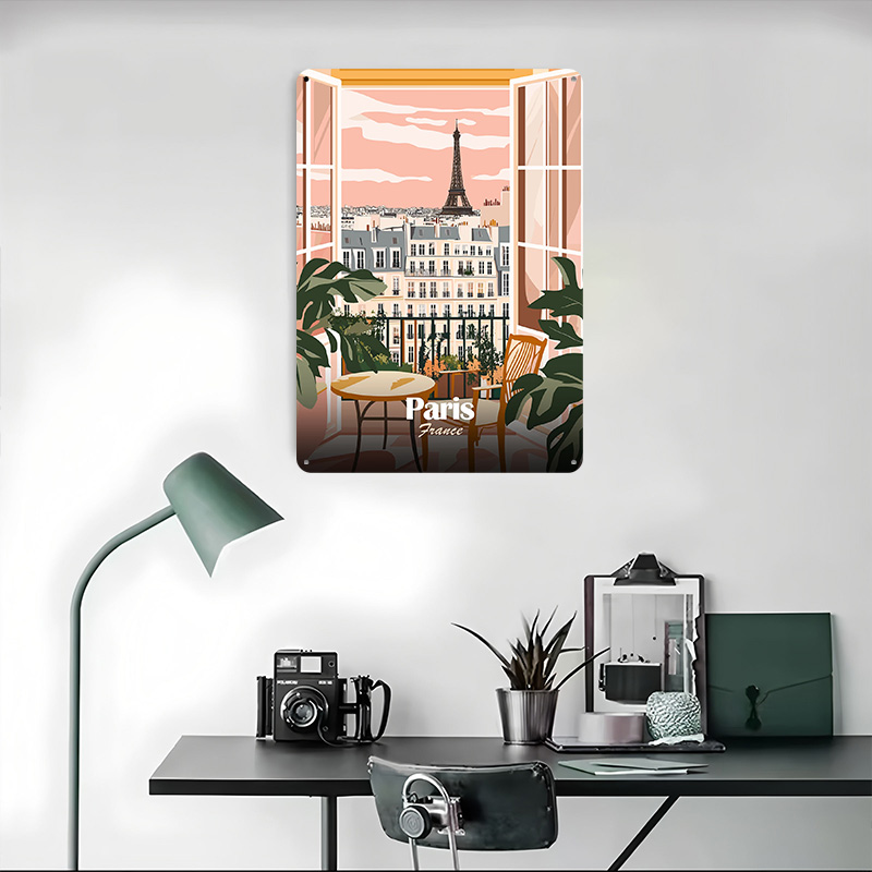 Póster de Metal con vista de b - Men'S Accessories Paris reseña y precio