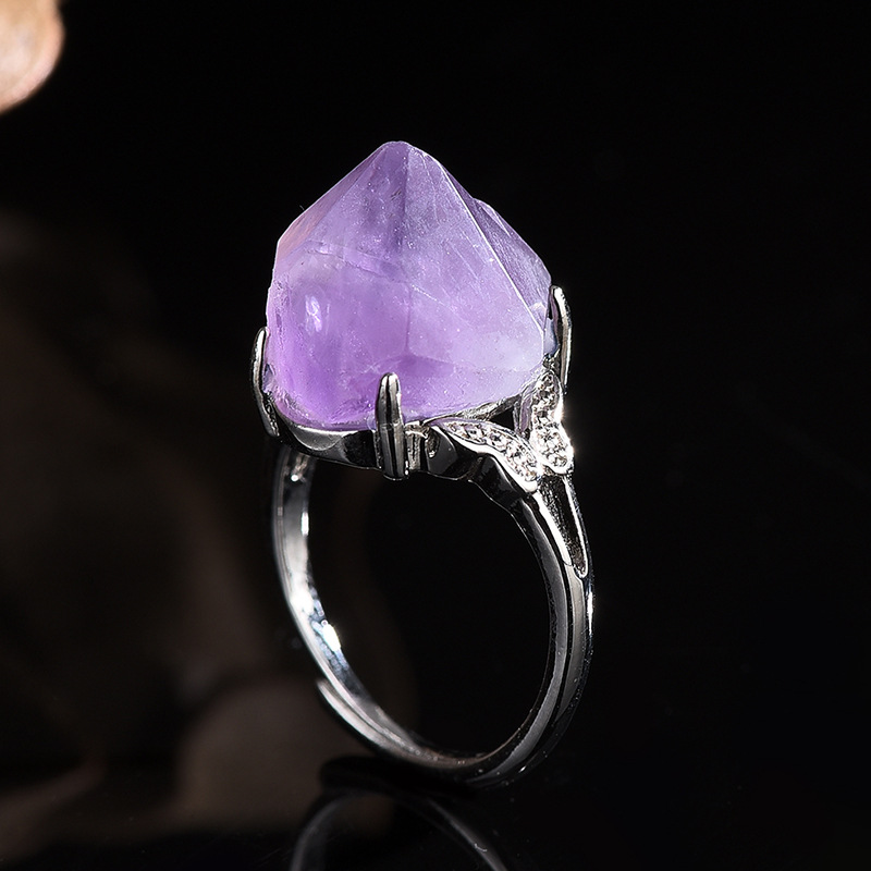 Anillo de amatista Natural tal - Men'S Accessories Hand Bands reseña y precio
