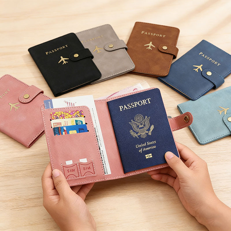 Funda de cuero para pasaporte, - Men'S Accessories Essentials reseña y precio