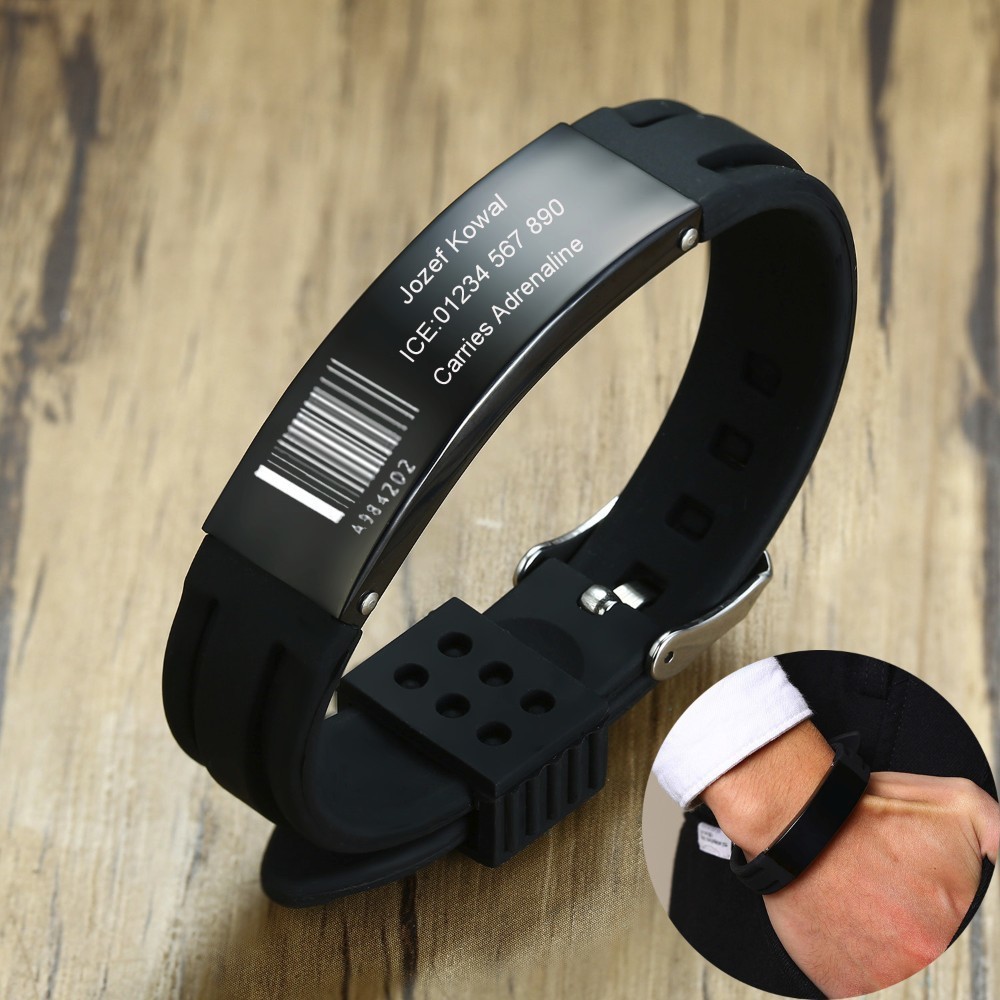 Pulsera de silicona personaliz - Men Accessories For Wrist reseña y precio