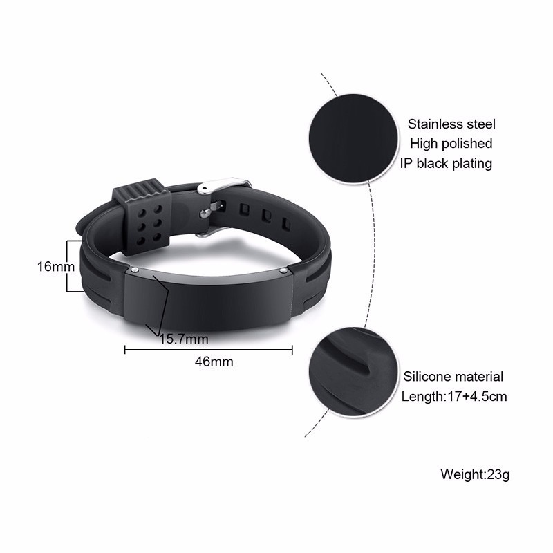 Pulsera de silicona personaliz - Men Accessories For Wrist reseña y precio
